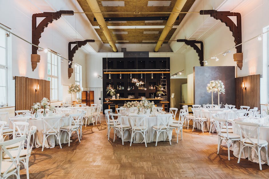 Elegant event setup with playing card themed decorations