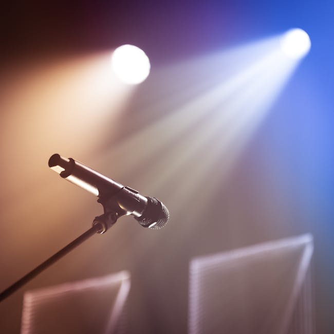 Las Vegas style entertainment event with bright lights